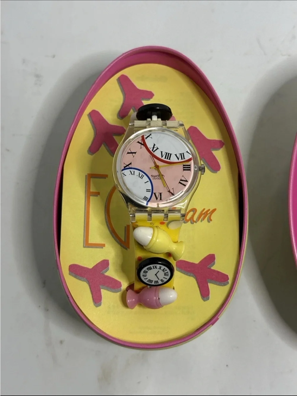 Swatch Eggs Dream GZ128 Special Collectors Edition with Charms and Metal Egg